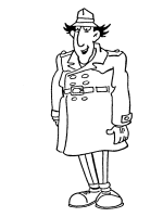 A coloring page of inspector gadget